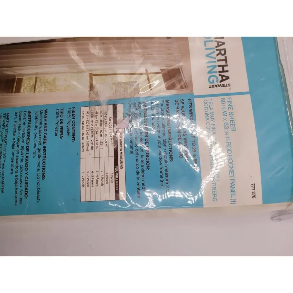 Martha STEWART sheer Panel